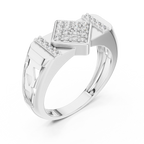 Valorix Men's Diamond Cluster Signet Lab Grown Diamond Ring