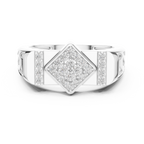 Valorix Men's Diamond Cluster Signet Lab Grown Diamond Ring