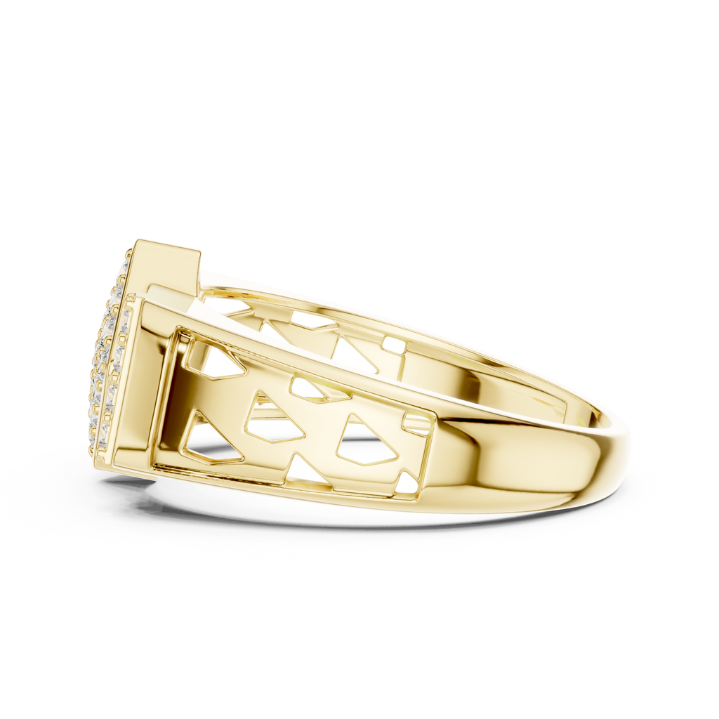 Valorix Men's Diamond Cluster Signet Lab Grown Diamond Ring