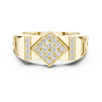 Valorix Men's Diamond Cluster Signet Lab Grown Diamond Ring