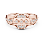 Leona Lab Grown Diamond Round Medallion Statement Band Ring
