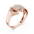 Odette Lab Grown Diamond Art Deco Fan Oval Cluster Statement Ring