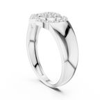 Odette Lab Grown Diamond Art Deco Fan Oval Cluster Statement Ring