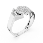 Odette Lab Grown Diamond Art Deco Fan Oval Cluster Statement Ring