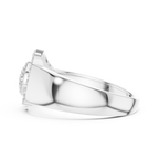 Odette Lab Grown Diamond Art Deco Fan Oval Cluster Statement Ring