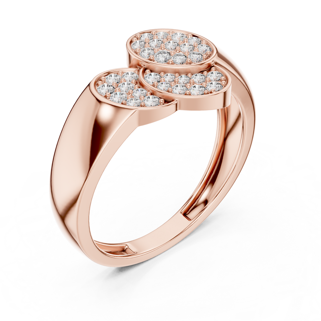Marisol Lab Grown Diamond Triple Oval Pavé Cluster Ring