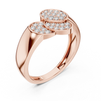 Marisol Lab Grown Diamond Triple Oval Pavé Cluster Ring