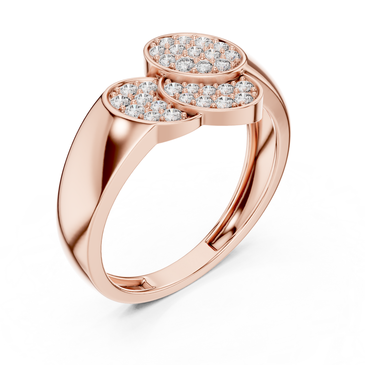 Marisol Lab Grown Diamond Triple Oval Pavé Cluster Ring