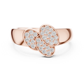 Marisol Lab Grown Diamond Triple Oval Pavé Cluster Ring