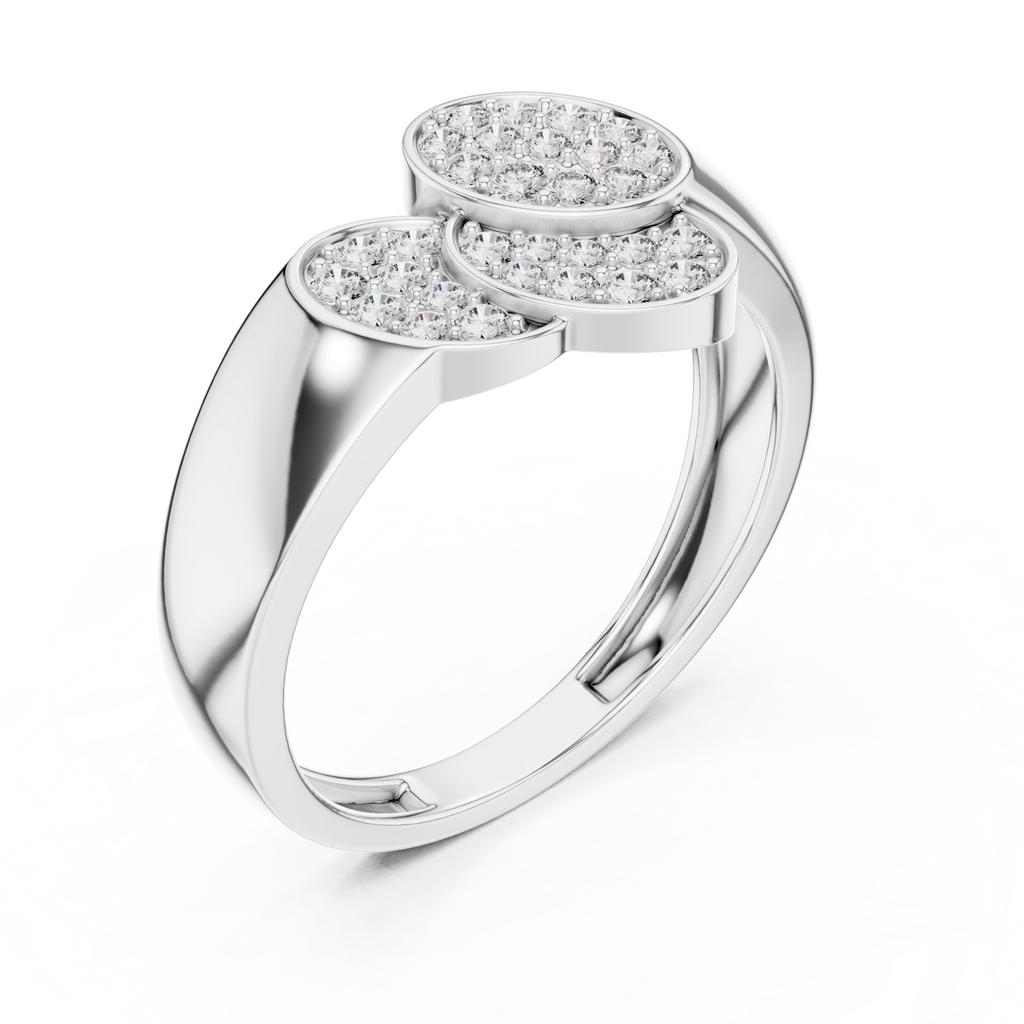 Marisol Lab Grown Diamond Triple Oval Pavé Cluster Ring