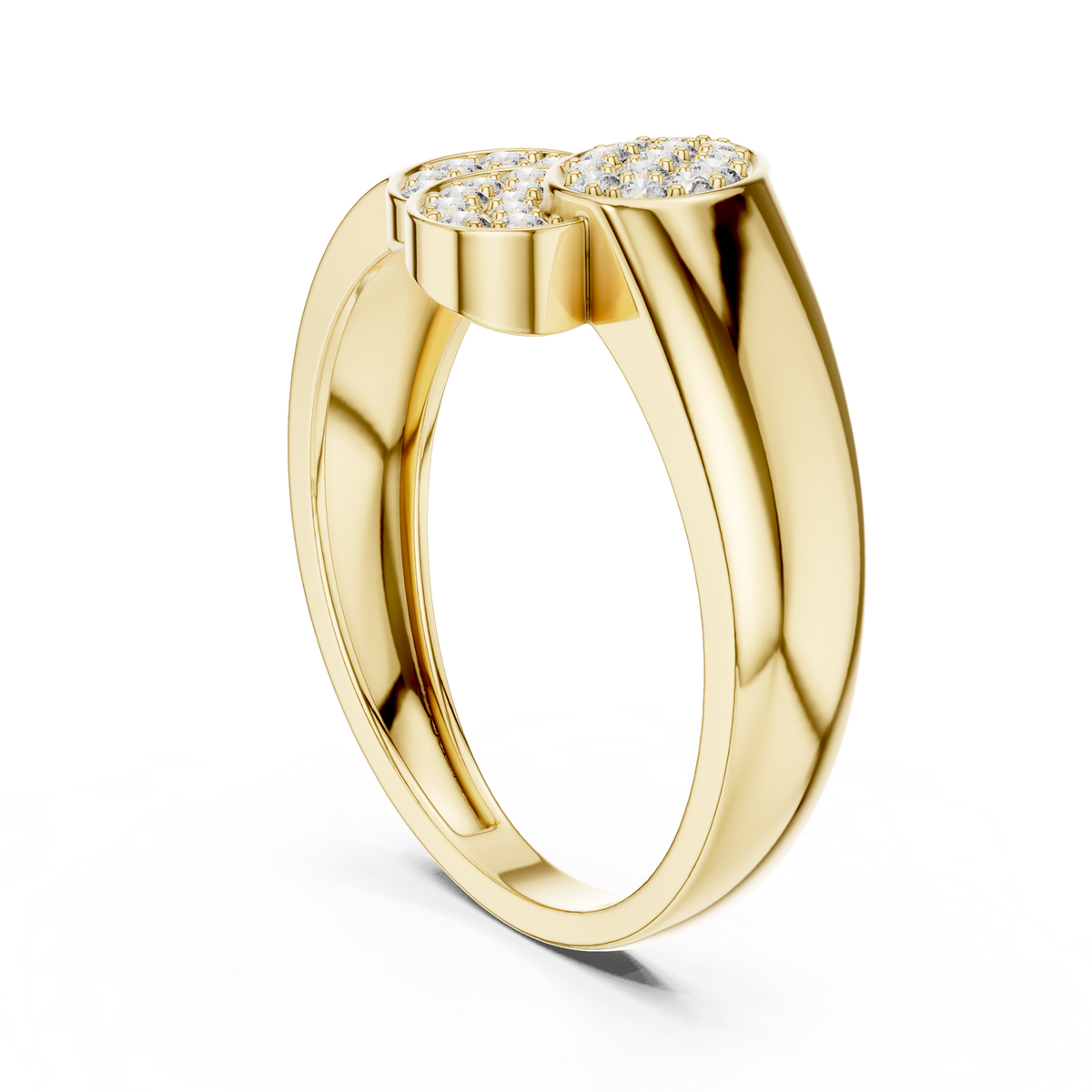 Marisol Lab Grown Diamond Triple Oval Pavé Cluster Ring