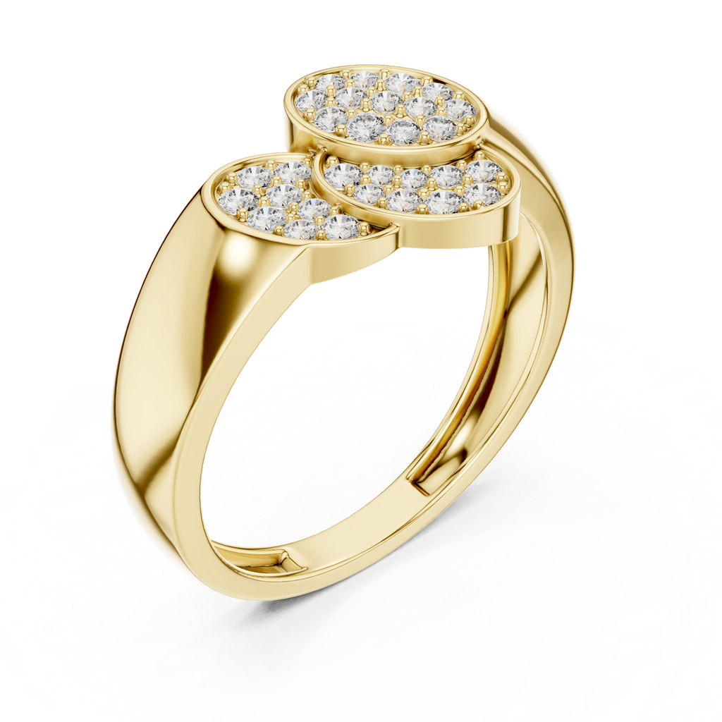 Marisol Lab Grown Diamond Triple Oval Pavé Cluster Ring