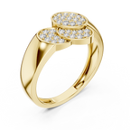 Marisol Lab Grown Diamond Triple Oval Pavé Cluster Ring