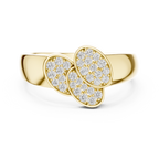Marisol Lab Grown Diamond Triple Oval Pavé Cluster Ring