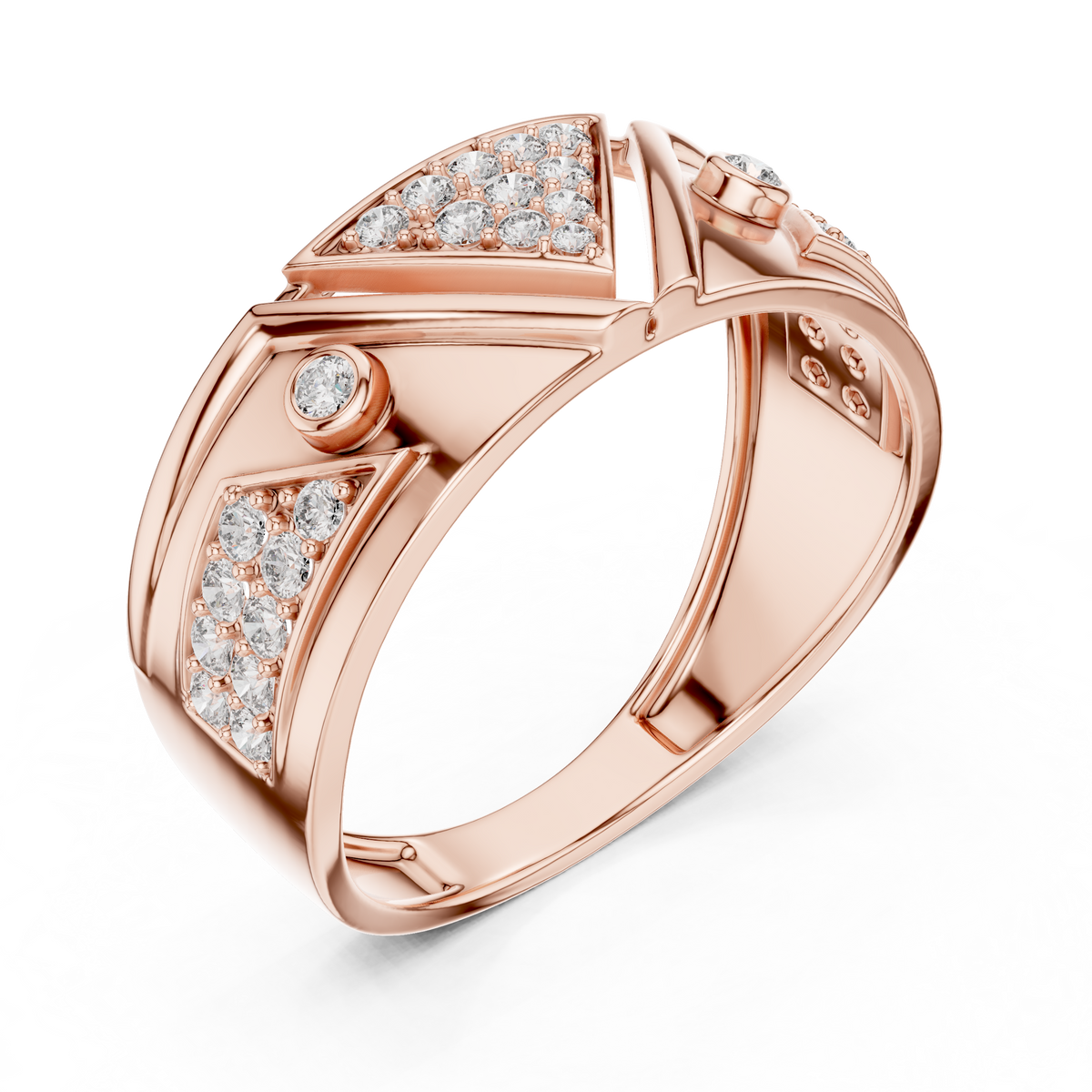 Triana Lab Grown Diamond Geometric Triangle Statement Band Ring