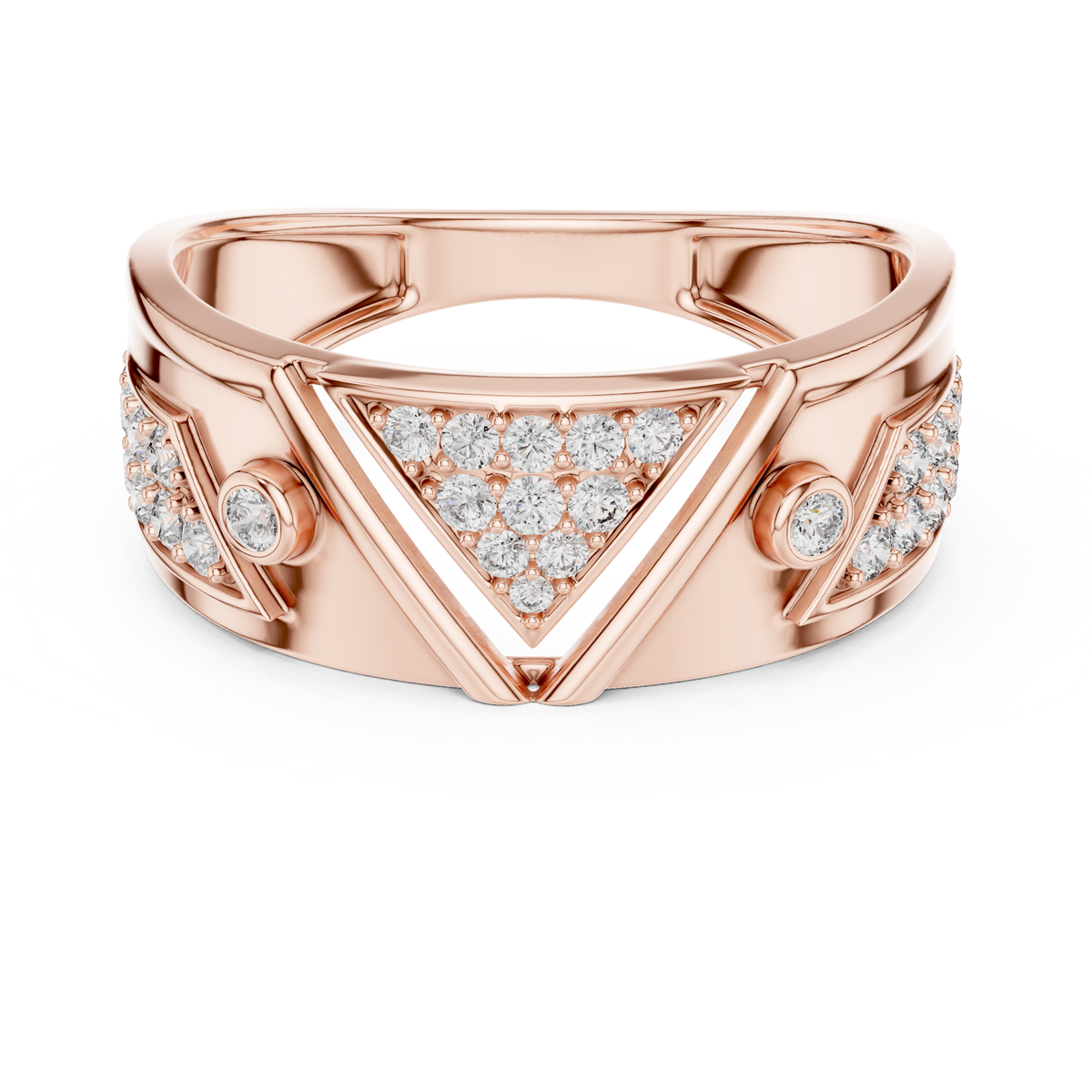 Triana Lab Grown Diamond Geometric Triangle Statement Band Ring