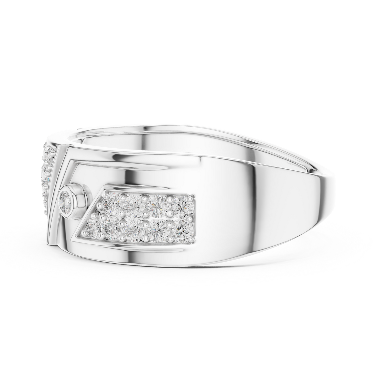 Triana Lab Grown Diamond Geometric Triangle Statement Band Ring