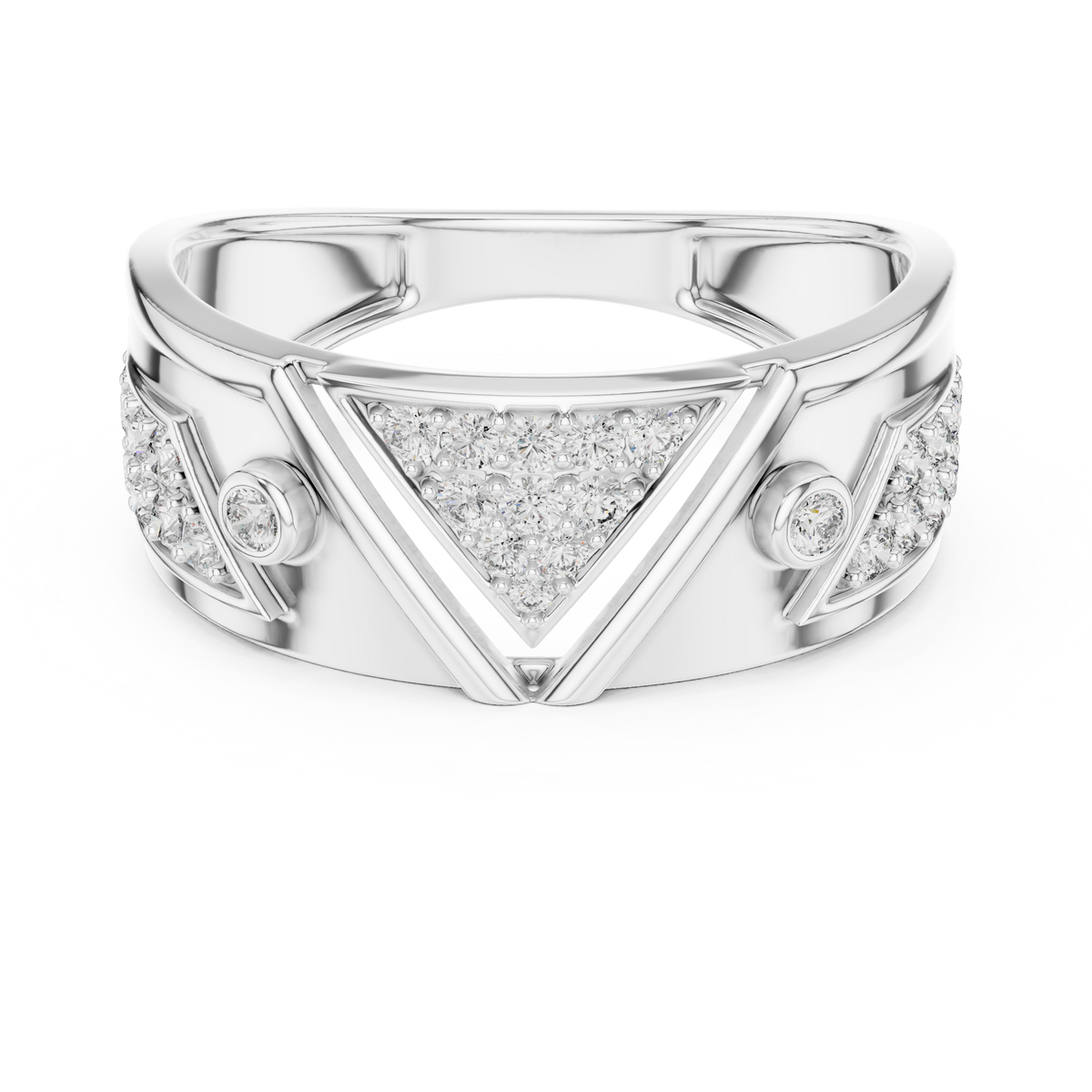 Triana Lab Grown Diamond Geometric Triangle Statement Band Ring
