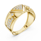 Triana Lab Grown Diamond Geometric Triangle Statement Band Ring