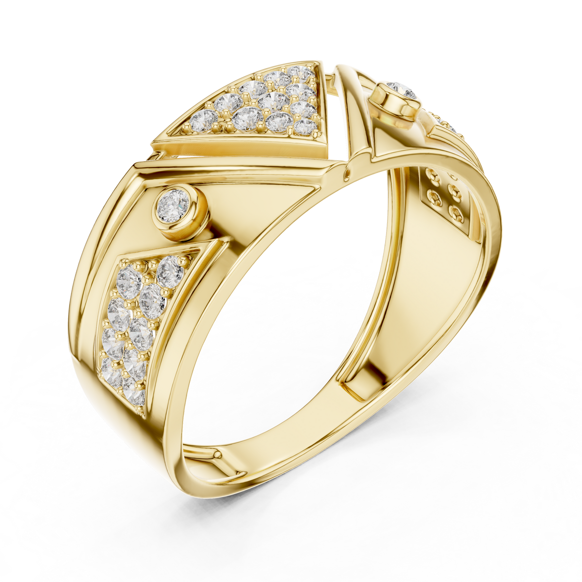 Triana Lab Grown Diamond Geometric Triangle Statement Band Ring