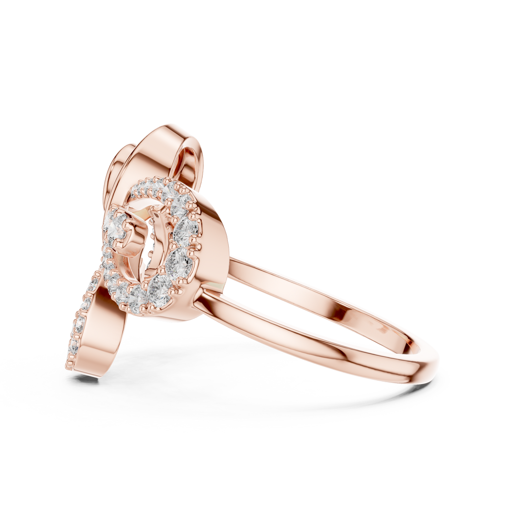 Papilio Lab Grown Diamond Butterfly Swirl Statement Ring with Pavé Wings