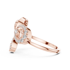 Papilio Lab Grown Diamond Butterfly Swirl Statement Ring with Pavé Wings