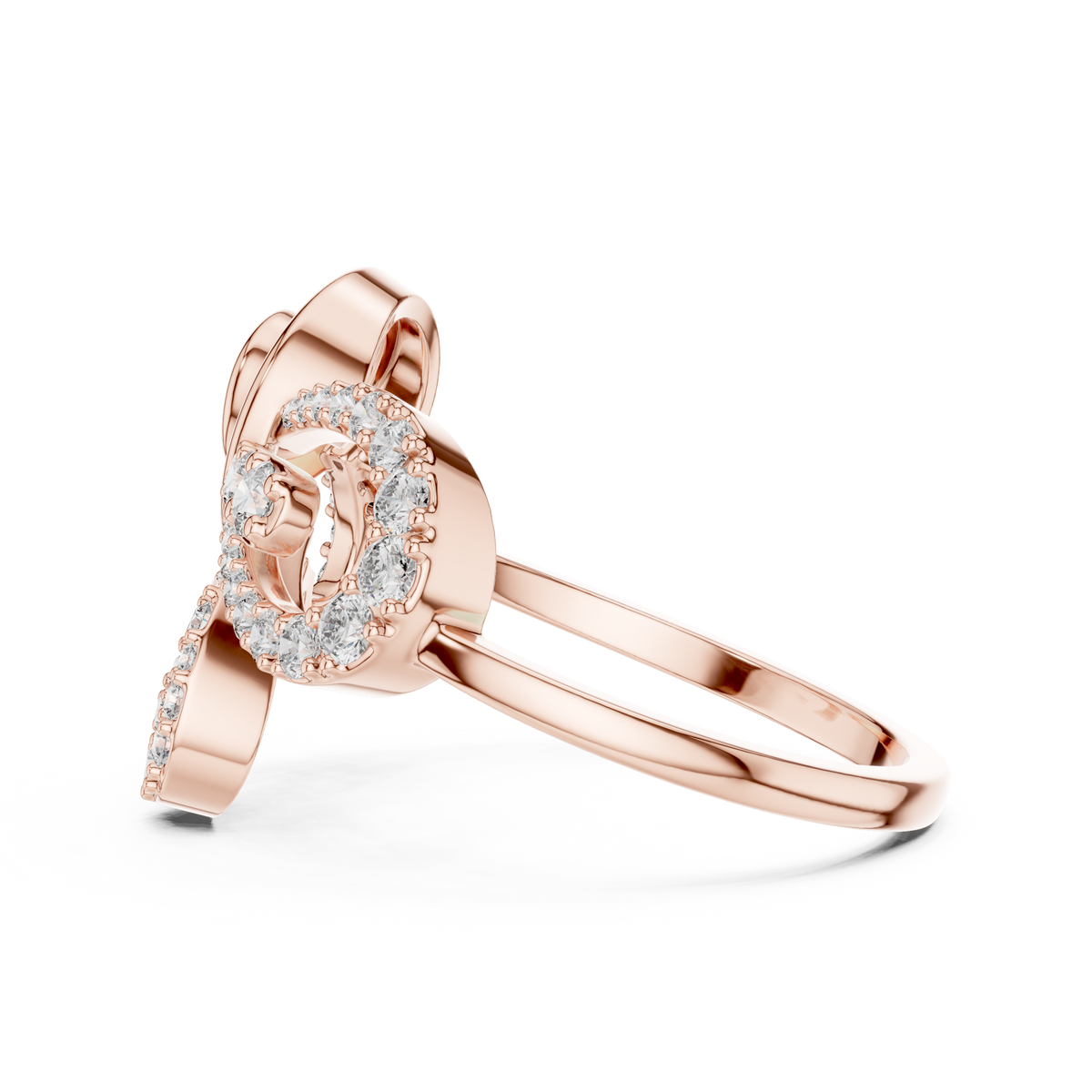 Papilio Lab Grown Diamond Butterfly Swirl Statement Ring with Pavé Wings