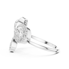 Papilio Lab Grown Diamond Butterfly Swirl Statement Ring with Pavé Wings