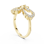 Papilio Lab Grown Diamond Butterfly Swirl Statement Ring with Pavé Wings