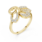Papilio Lab Grown Diamond Butterfly Swirl Statement Ring with Pavé Wings