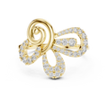 Papilio Lab Grown Diamond Butterfly Swirl Statement Ring with Pavé Wings