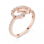 Eternity Lab Grown Diamond Infinity Knot Crossover Ring with Pavé Band