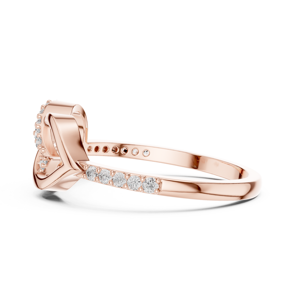 Eternity Lab Grown Diamond Infinity Knot Crossover Ring with Pavé Band