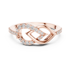 Eternity Lab Grown Diamond Infinity Knot Crossover Ring with Pavé Band