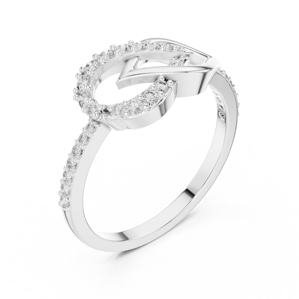 Eternity Lab Grown Diamond Infinity Knot Crossover Ring with Pavé Band
