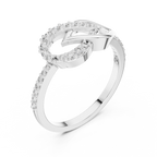 Eternity Lab Grown Diamond Infinity Knot Crossover Ring with Pavé Band