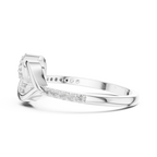 Eternity Lab Grown Diamond Infinity Knot Crossover Ring with Pavé Band