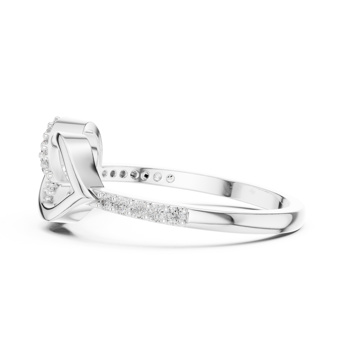 Eternity Lab Grown Diamond Infinity Knot Crossover Ring with Pavé Band