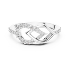 Eternity Lab Grown Diamond Infinity Knot Crossover Ring with Pavé Band