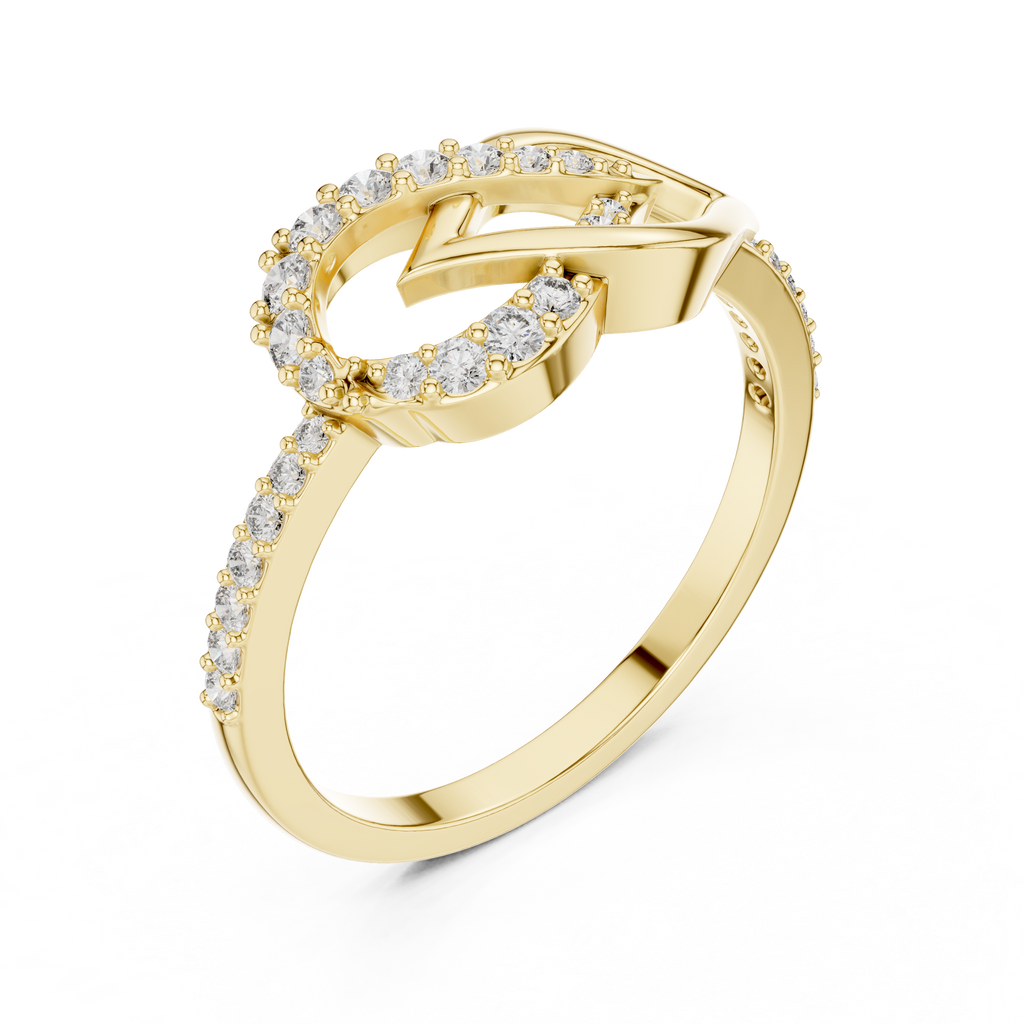 Eternity Lab Grown Diamond Infinity Knot Crossover Ring with Pavé Band