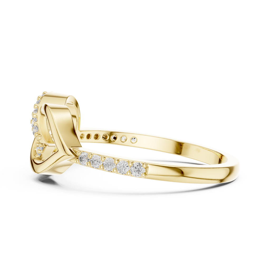 Eternity Lab Grown Diamond Infinity Knot Crossover Ring with Pavé Band