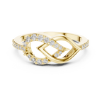 Eternity Lab Grown Diamond Infinity Knot Crossover Ring with Pavé Band