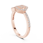 Hexa Lab Grown Diamond Interlocking Hexagon and Pentagon Spiral Ring