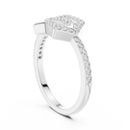 Hexa Lab Grown Diamond Interlocking Hexagon and Pentagon Spiral Ring