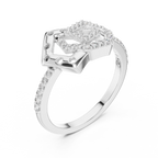 Hexa Lab Grown Diamond Interlocking Hexagon and Pentagon Spiral Ring