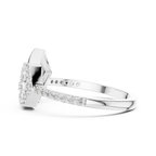 Hexa Lab Grown Diamond Interlocking Hexagon and Pentagon Spiral Ring