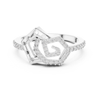 Hexa Lab Grown Diamond Interlocking Hexagon and Pentagon Spiral Ring