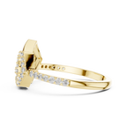 Hexa Lab Grown Diamond Interlocking Hexagon and Pentagon Spiral Ring