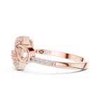 Ophelia Lab Grown Diamond Interlocking Chevron and Teardrop Link Ring