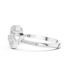 Ophelia Lab Grown Diamond Interlocking Chevron and Teardrop Link Ring
